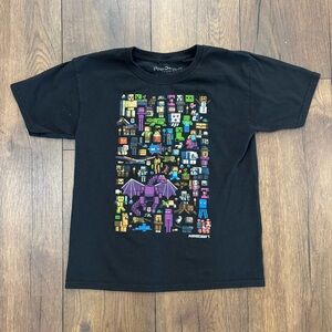 Minecraft Black Graphic T-Shirt, Kids Size Medium